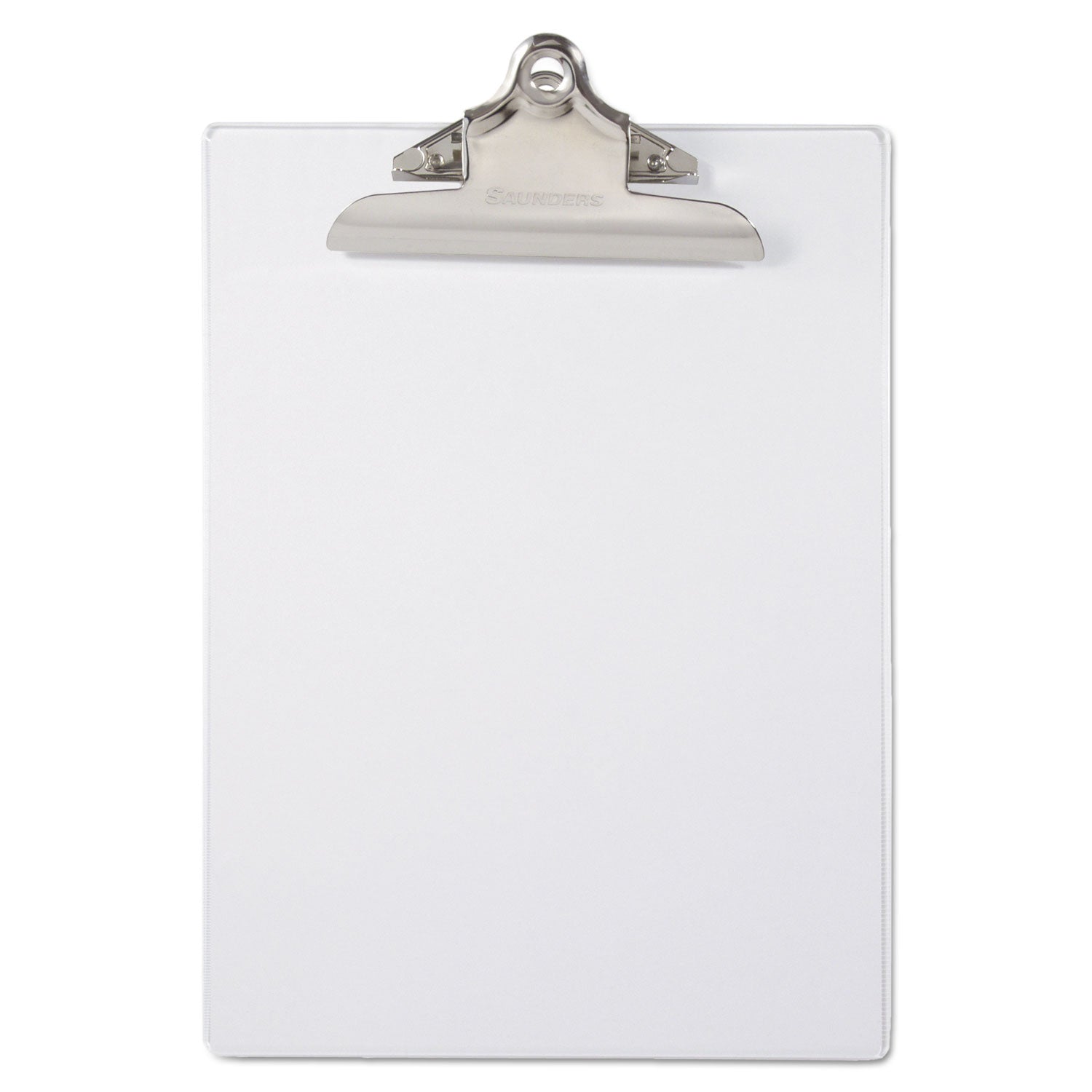 Recycled Plastic Clipboard with Ruler Edge, 1" Clip Capacity, Holds 8.5 x 11 Sheets, Clear - 