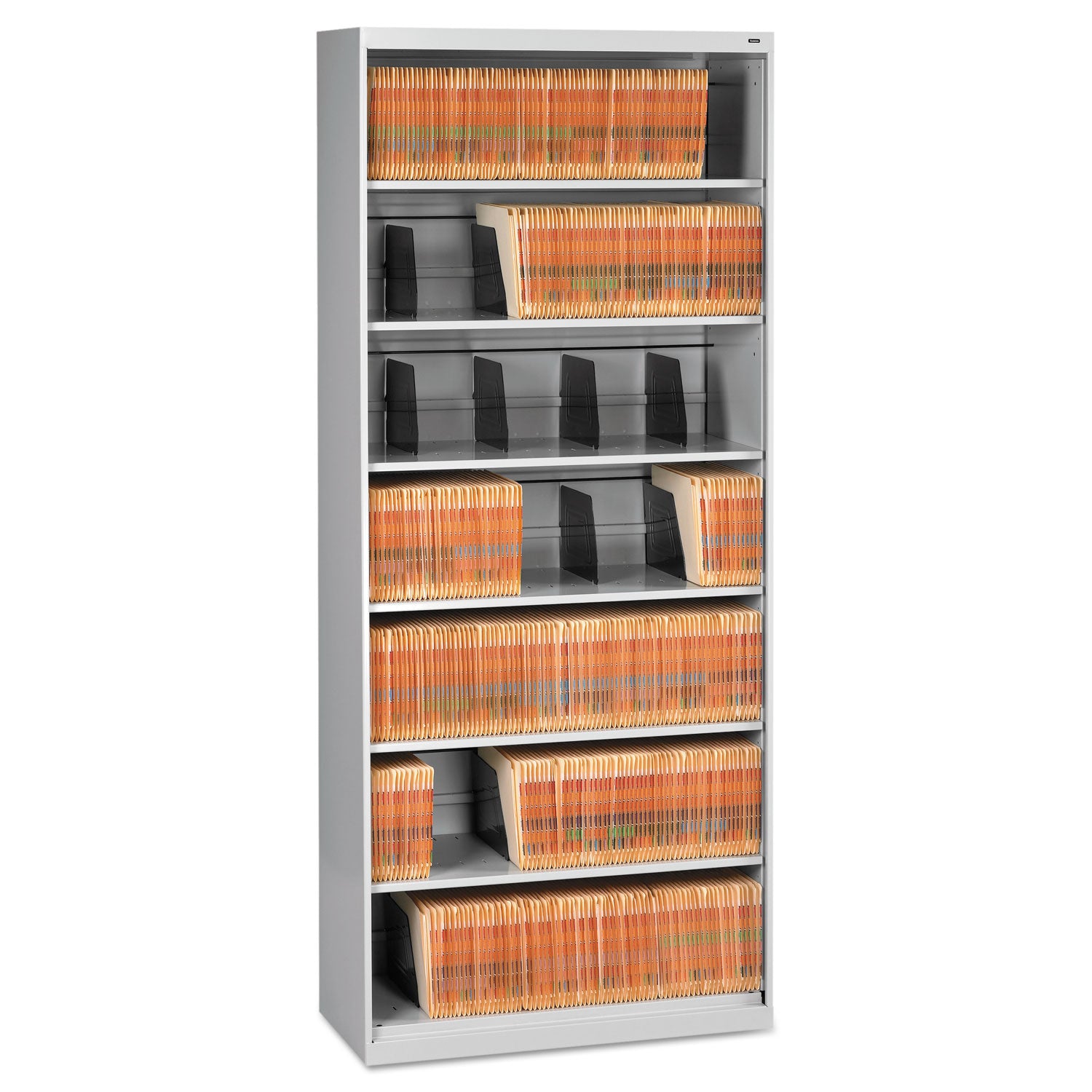 fixed-shelf-open-format-lateral-file-for-end-tab-folders-7-legal-letter-file-shelves-light-gray-36-x-165-x-87_tnnfs370lgy - 1