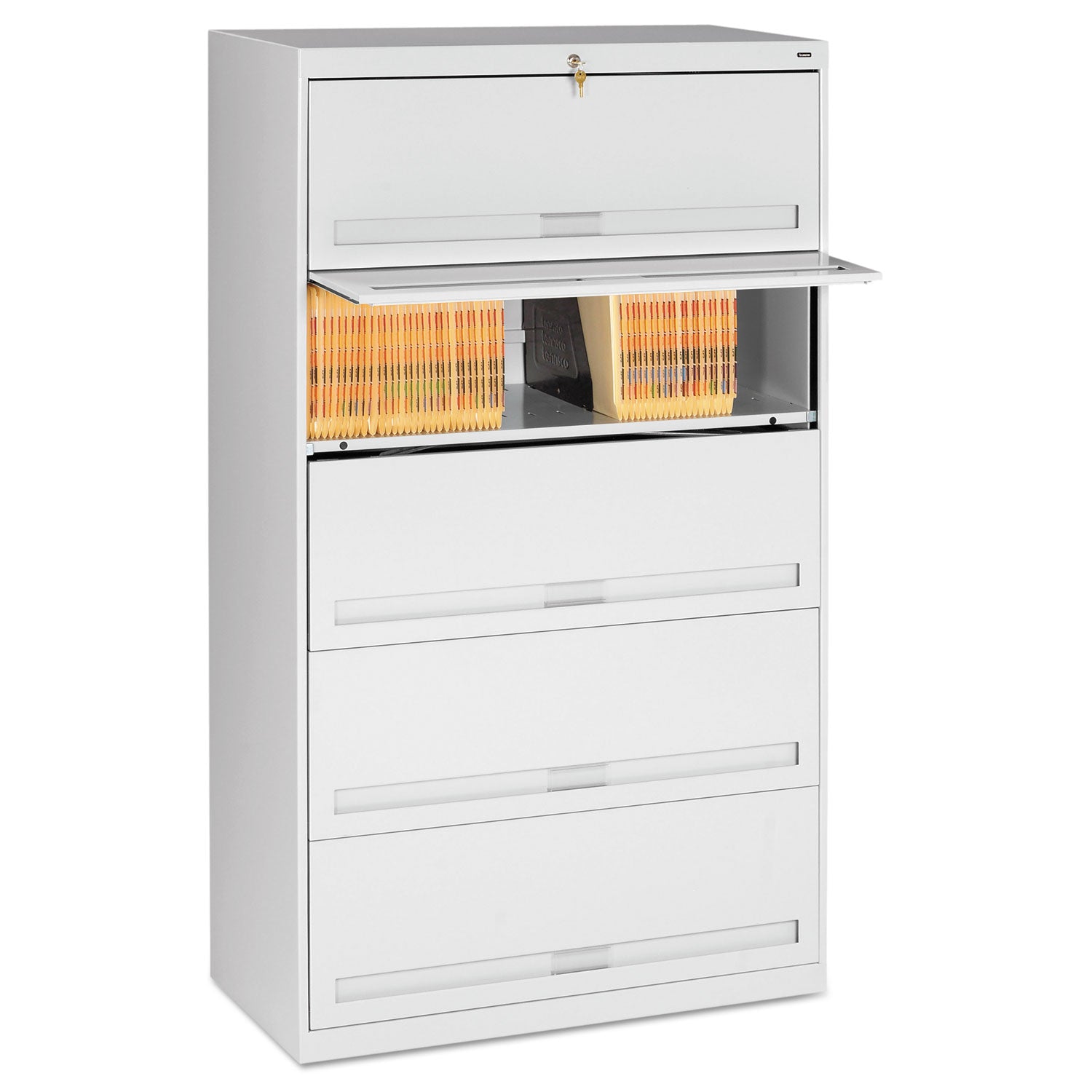 fixed-shelf-enclosed-format-lateral-file-for-end-tab-folders-5-legal-letter-file-shelves-light-gray-36-x-165-x-635_tnnfs351llgy - 1