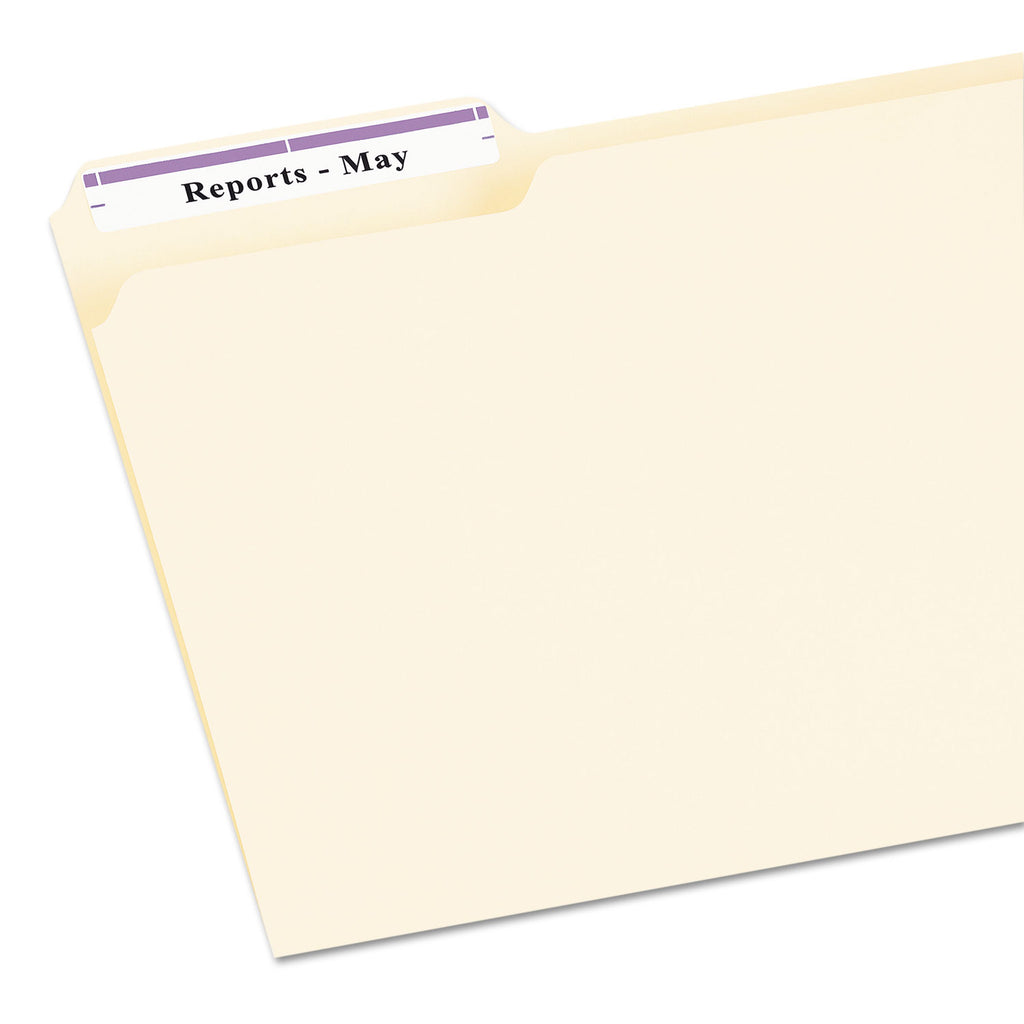 Permanent TrueBlock File Folder Labels with Sure Feed Technology, 0.66 x 3.44, White, 30/Sheet, 25 Sheets/Pack