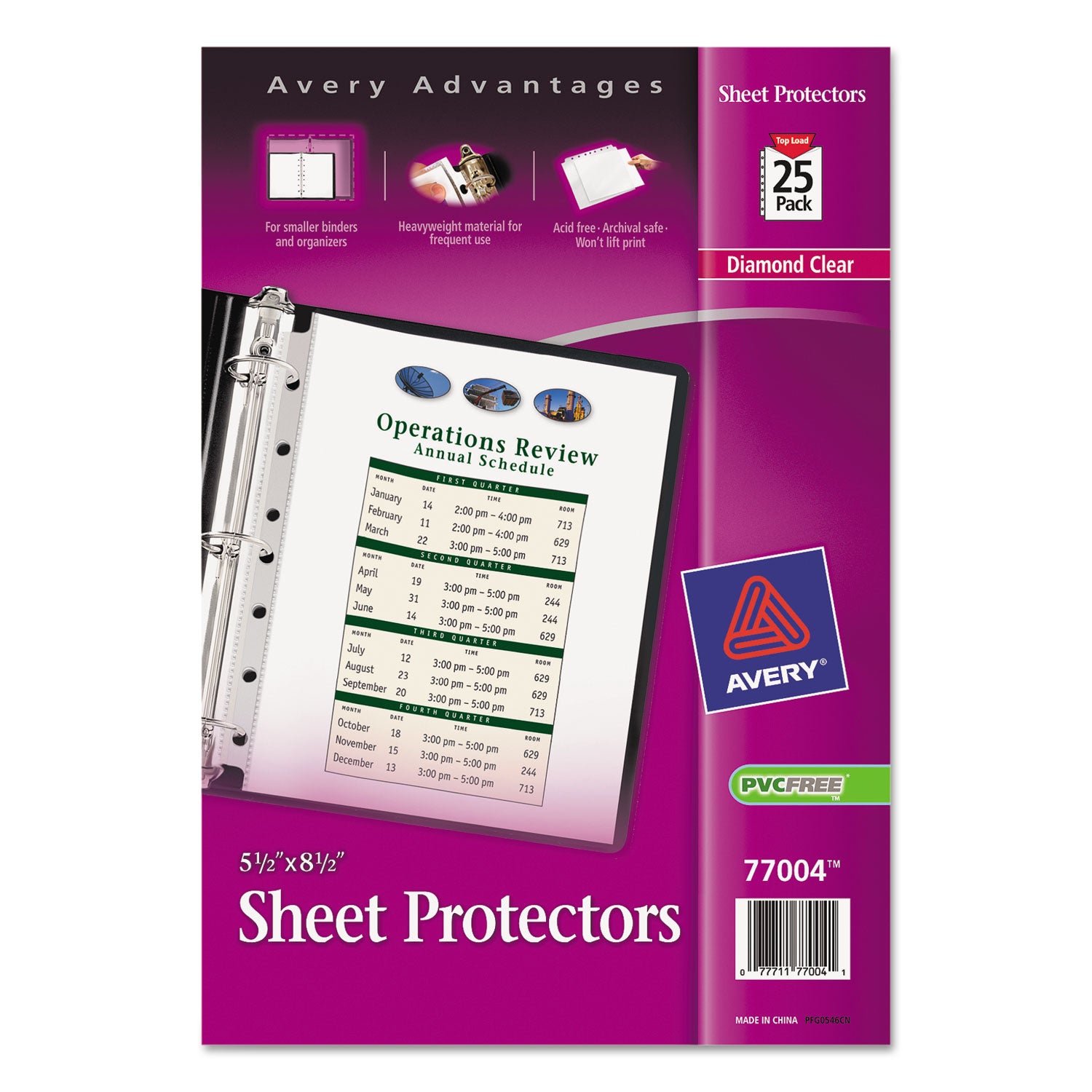 top-load-sheet-protector-heavyweight-85-x-55-clear-25-pack_ave77004 - 1