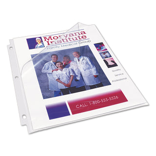 Quick Top and Side Loading Sheet Protectors, Letter, Diamond Clear, 50/Box - 