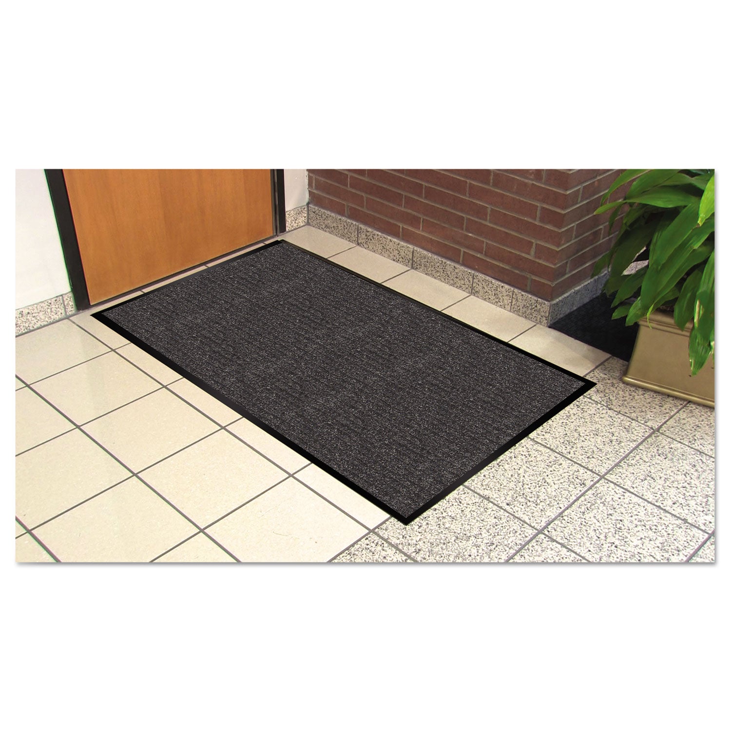 Golden Series Indoor Wiper Mat, Polypropylene, 36 x 60, Charcoal - 