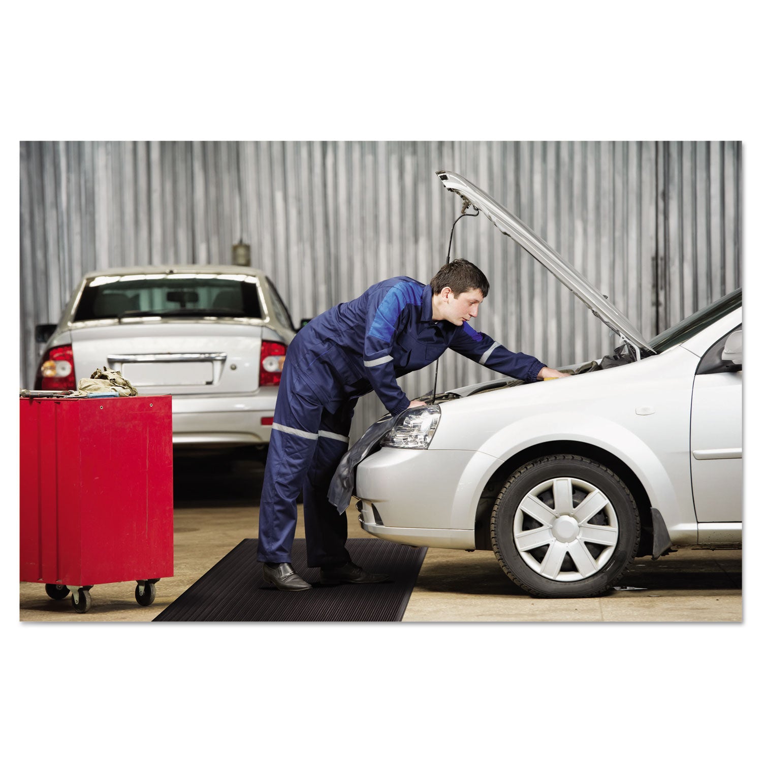 Air Step Antifatigue Mat, Polypropylene, 24 x 36, Black - 