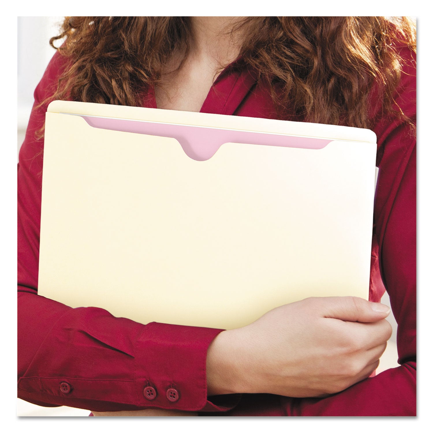 Manila File Jackets, 1-Ply Straight Tab, Legal Size, Manila, 100/Box - 
