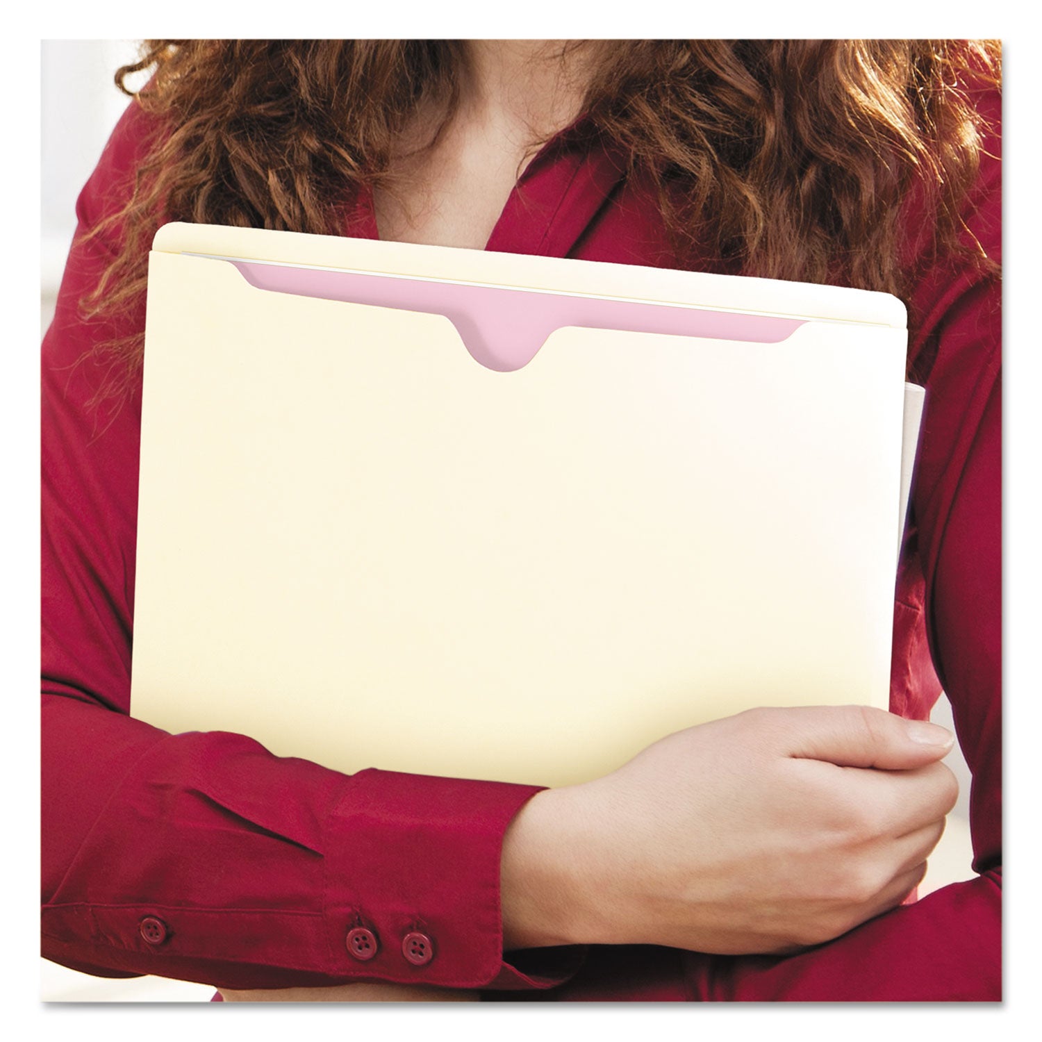 Manila File Jackets, 2-Ply Straight Tab, Legal Size, Manila, 100/Box - 