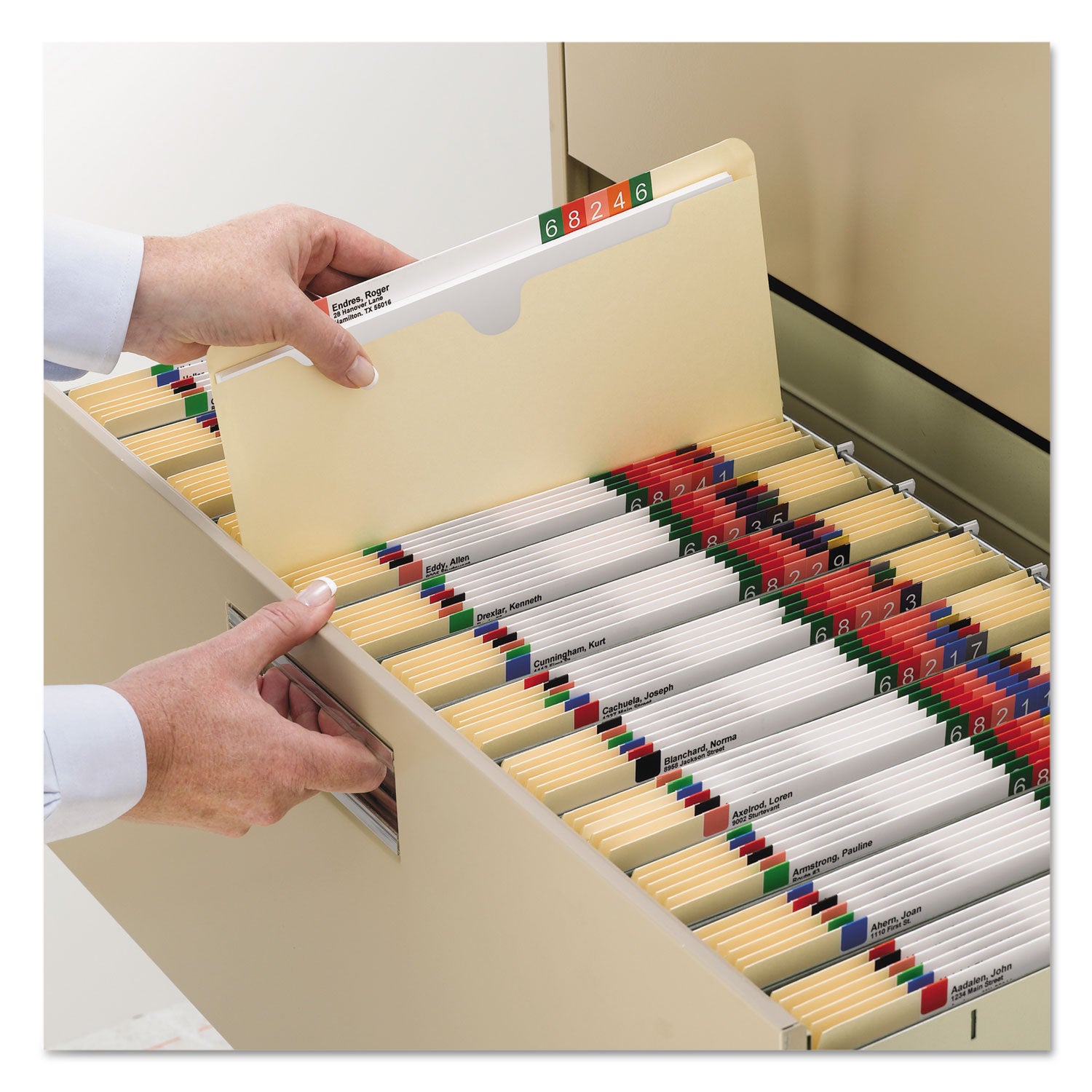Manila File Jackets, 1-Ply Straight Tab, Legal Size, Manila, 50/Box