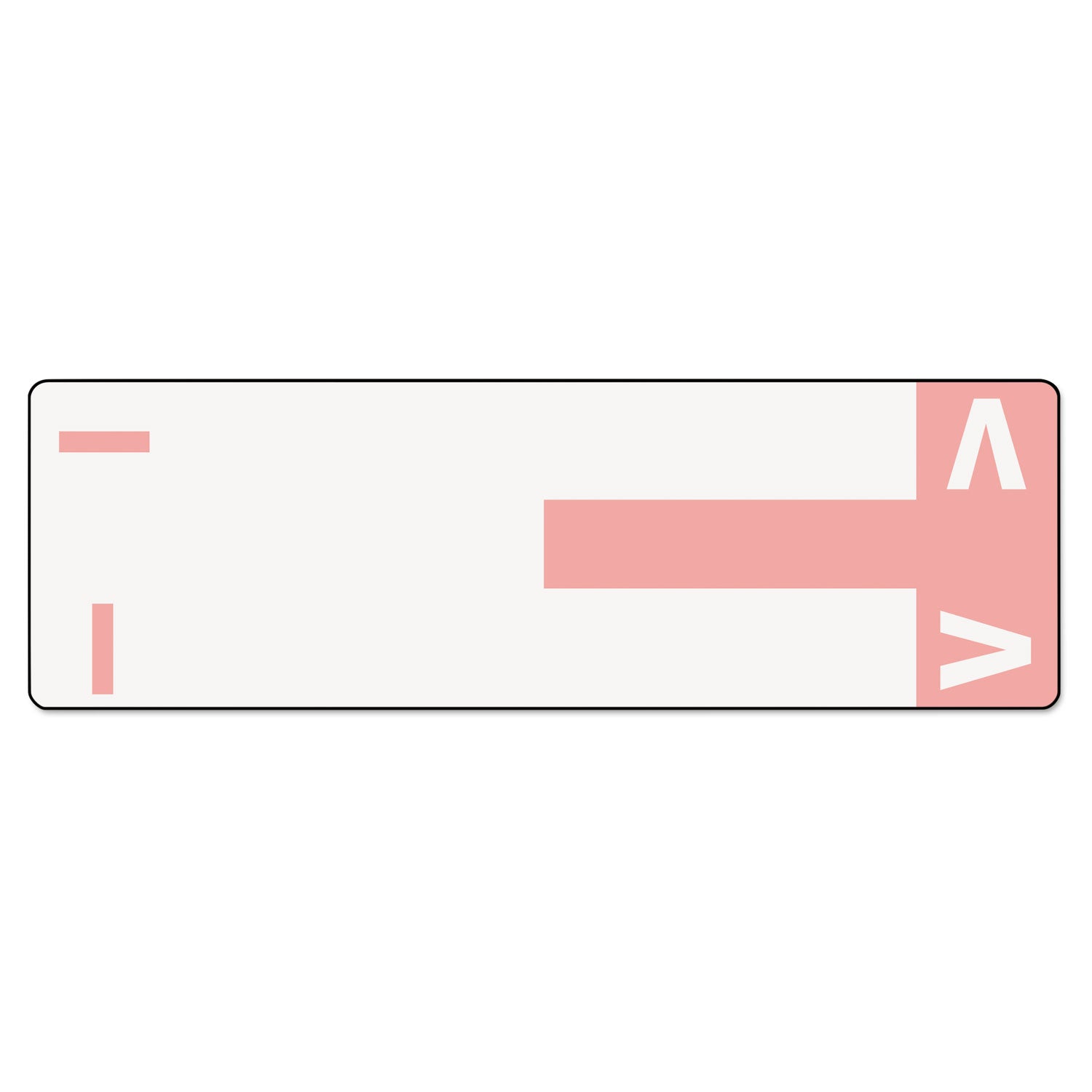 AlphaZ Color-Coded First Letter Combo Alpha Labels, I/V, 1.16 x 3.63, Pink/White, 5/Sheet, 20 Sheets/Pack - 