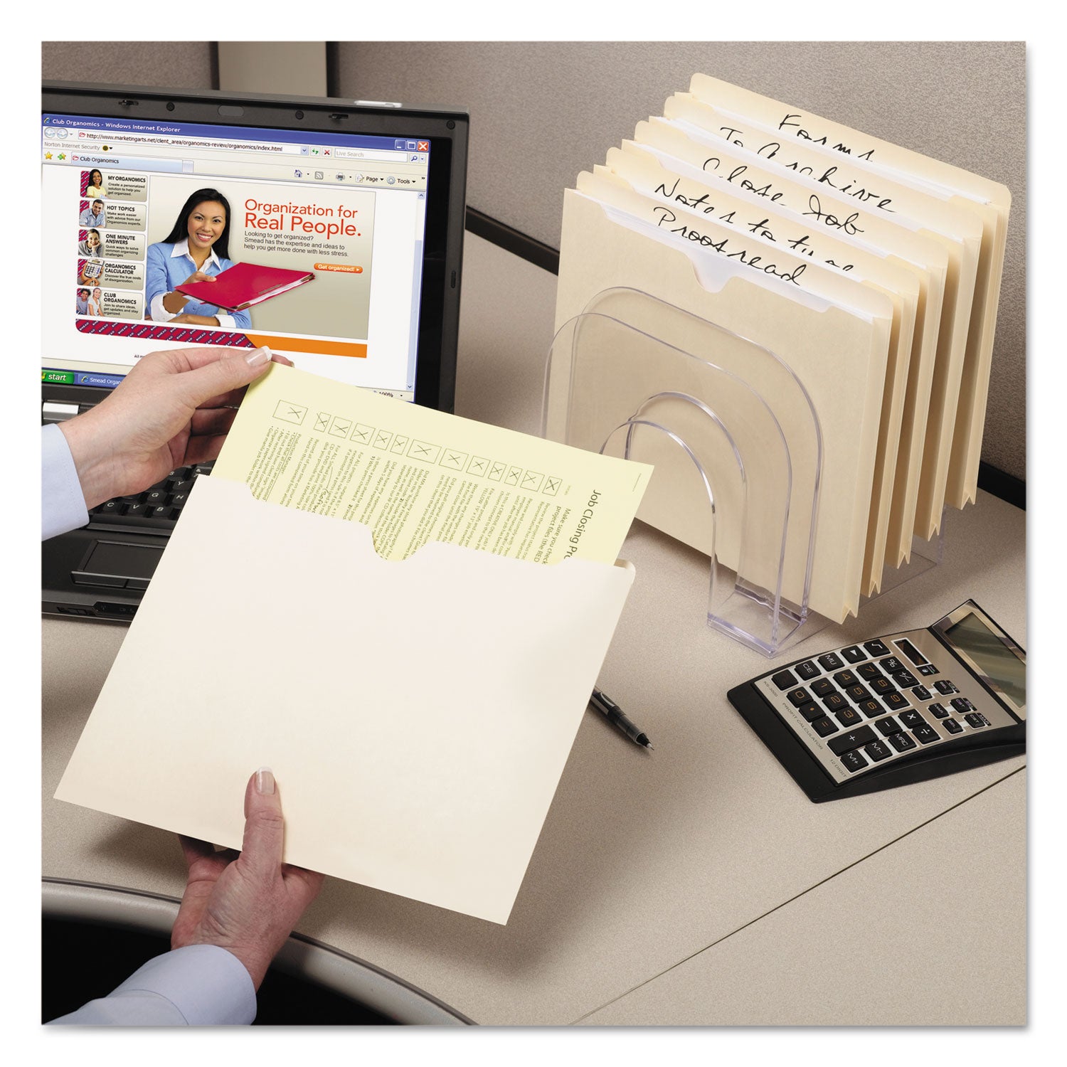 Manila File Jackets, 1-Ply Straight Tab, Letter Size, Manila, 100/Box - 