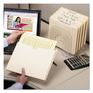 Manila File Jackets, 1-Ply Straight Tab, Letter Size, Manila, 50/Box - 