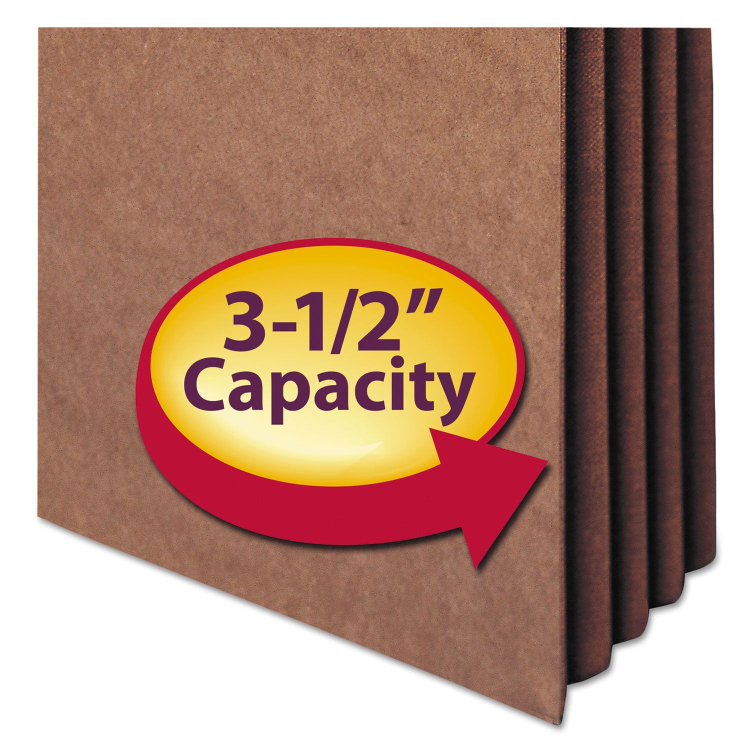 Redrope TUFF Pocket Drop-Front File Pockets with Fully Lined Gussets, 3.5" Expansion, Legal Size, Redrope, 10/Box - 