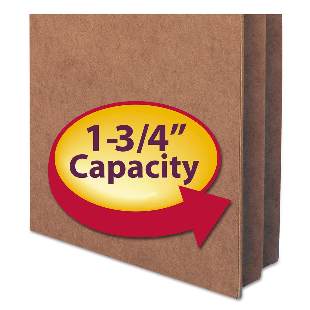 Redrope Drop Front File Pockets, 1.75" Expansion, Letter Size, Redrope, 50/Box