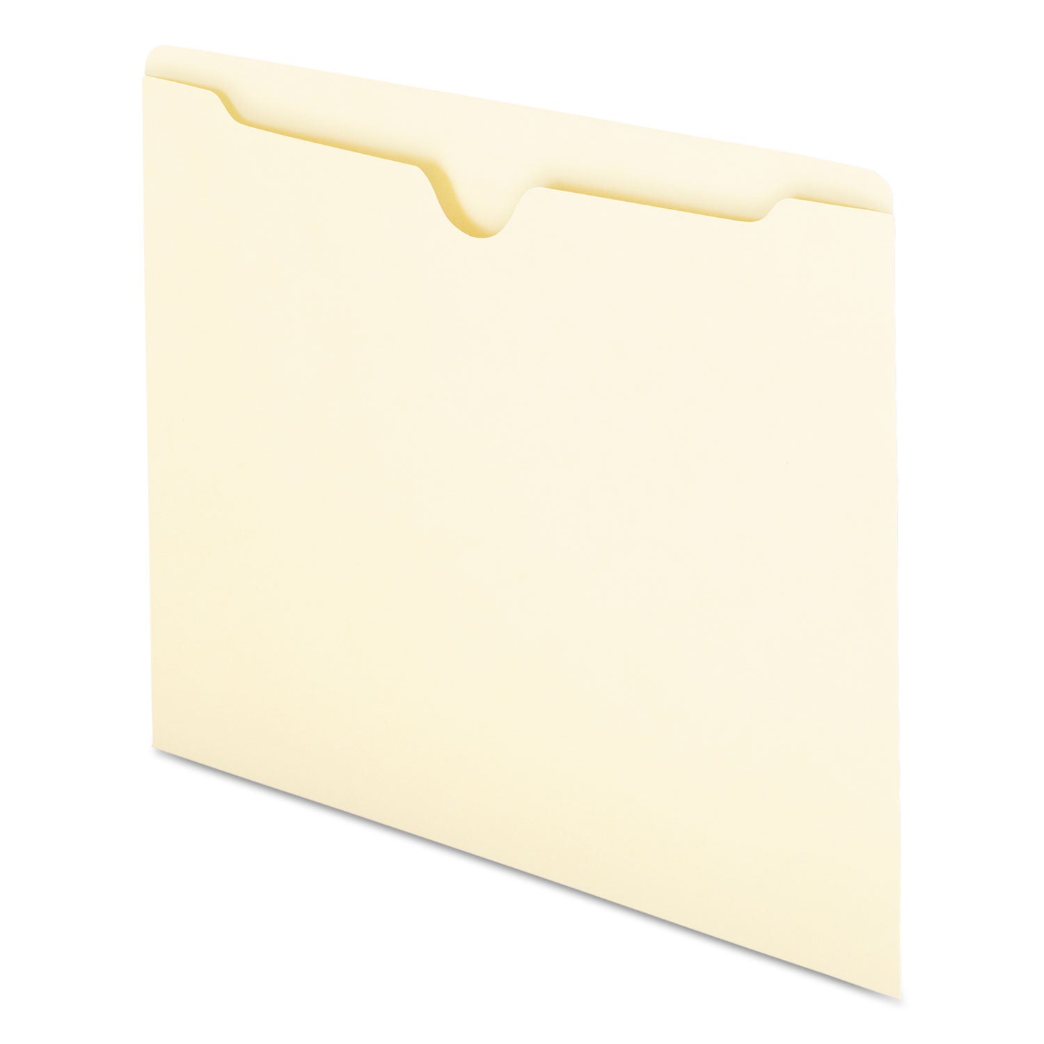 Manila File Jackets, 1-Ply Straight Tab, Letter Size, Manila, 100/Box - 