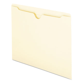Manila File Jackets, 2-Ply Straight Tab, Letter Size, Manila, 100/Box - 