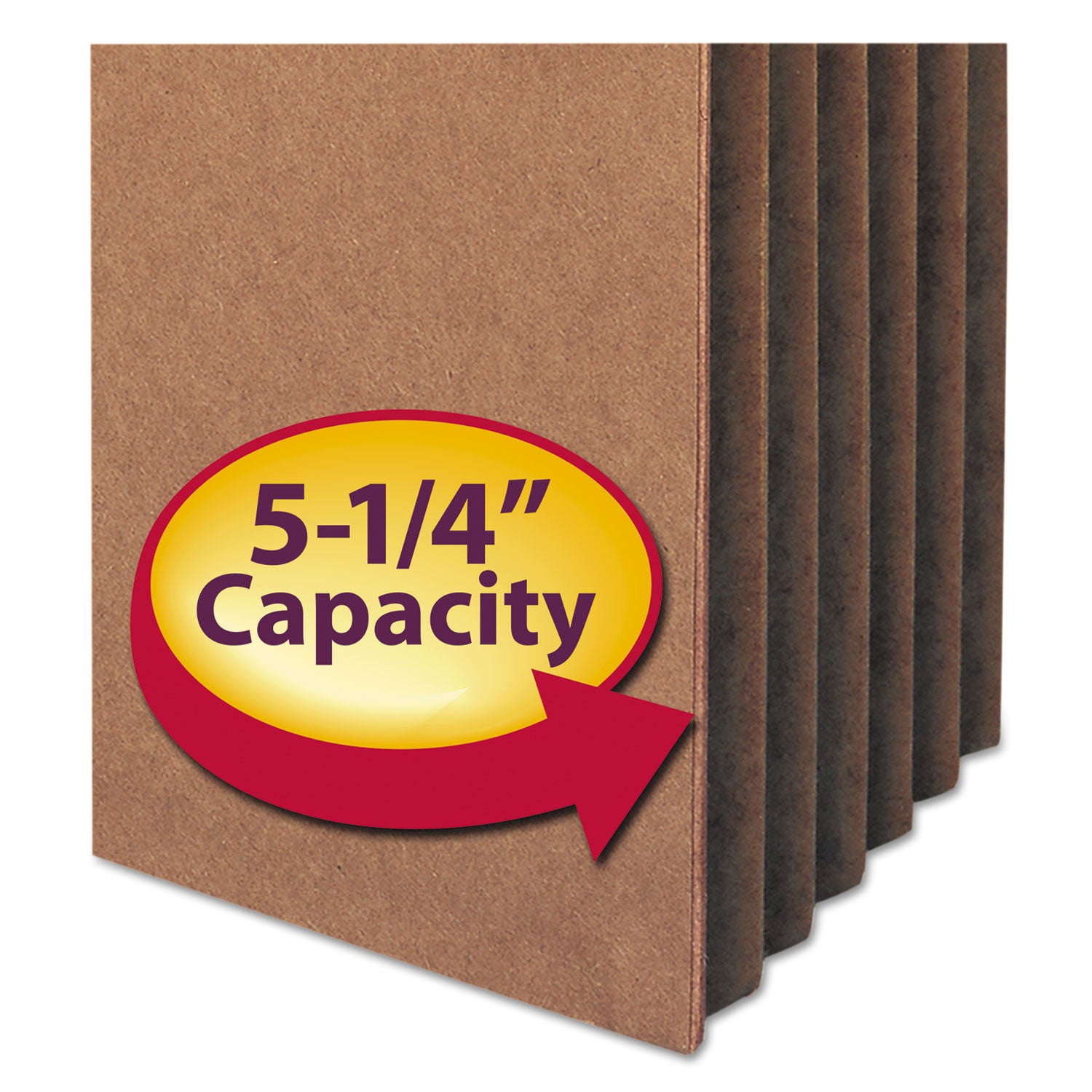 Redrope Drop Front File Pockets, 5.25" Expansion, Letter Size, Redrope, 10/Box - 