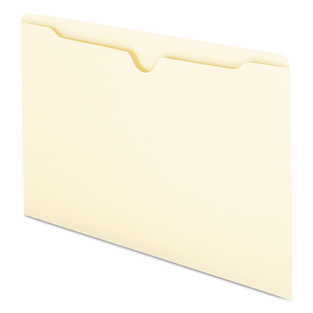Manila File Jackets, 1-Ply Straight Tab, Legal Size, Manila, 100/Box - 
