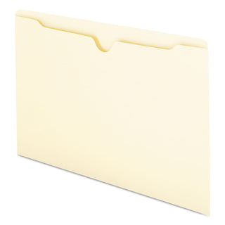Manila File Jackets, 1-Ply Straight Tab, Legal Size, Manila, 100/Box - 