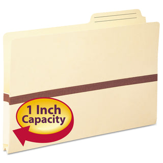 Manila File Pockets, 1" Expansion, Legal Size, Manila - 