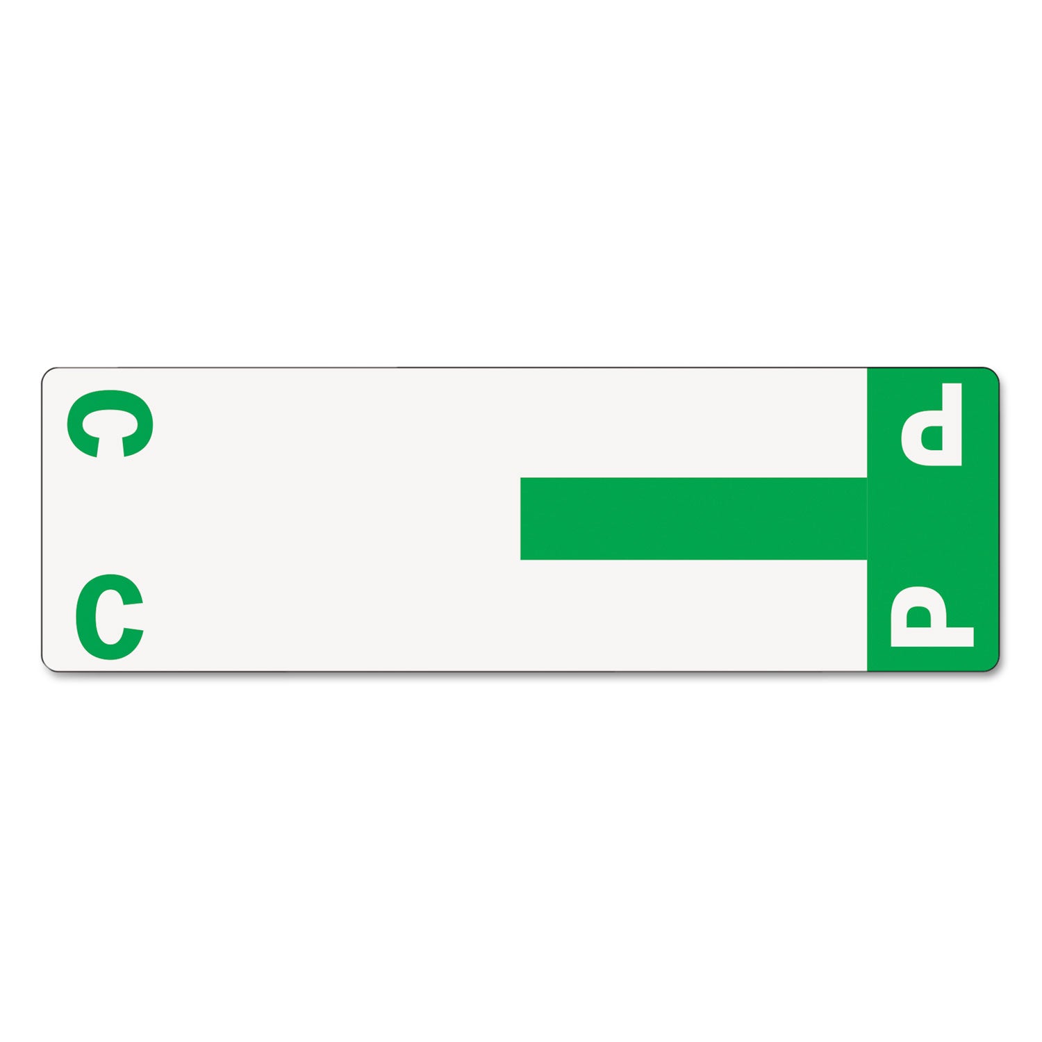 AlphaZ Color-Coded First Letter Combo Alpha Labels, C/P, 1.16 x 3.63, Dark Green/White, 5/Sheet, 20 Sheets/Pack - 