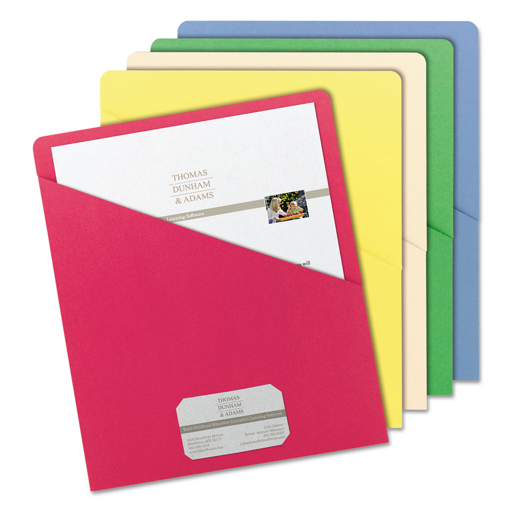 Organized Up Slash Jackets, Letter Size, Assorted Colors, 25/Pack - 