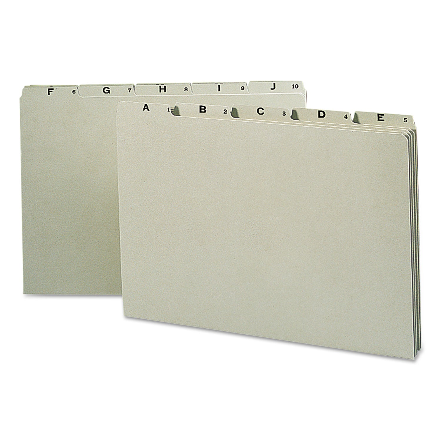 Alphabetic Top Tab Indexed File Guide Set, 1/5-Cut Top Tab, A to Z, 8.5 x 14, Green, 25/Set - 