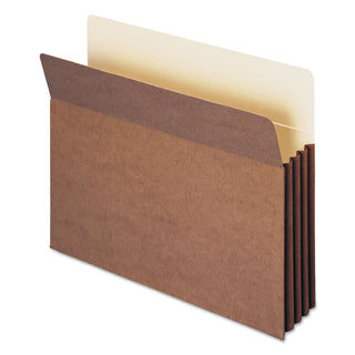 Redrope TUFF Pocket Drop-Front File Pockets with Fully Lined Gussets, 3.5" Expansion, Letter Size, Redrope, 10/Box - 