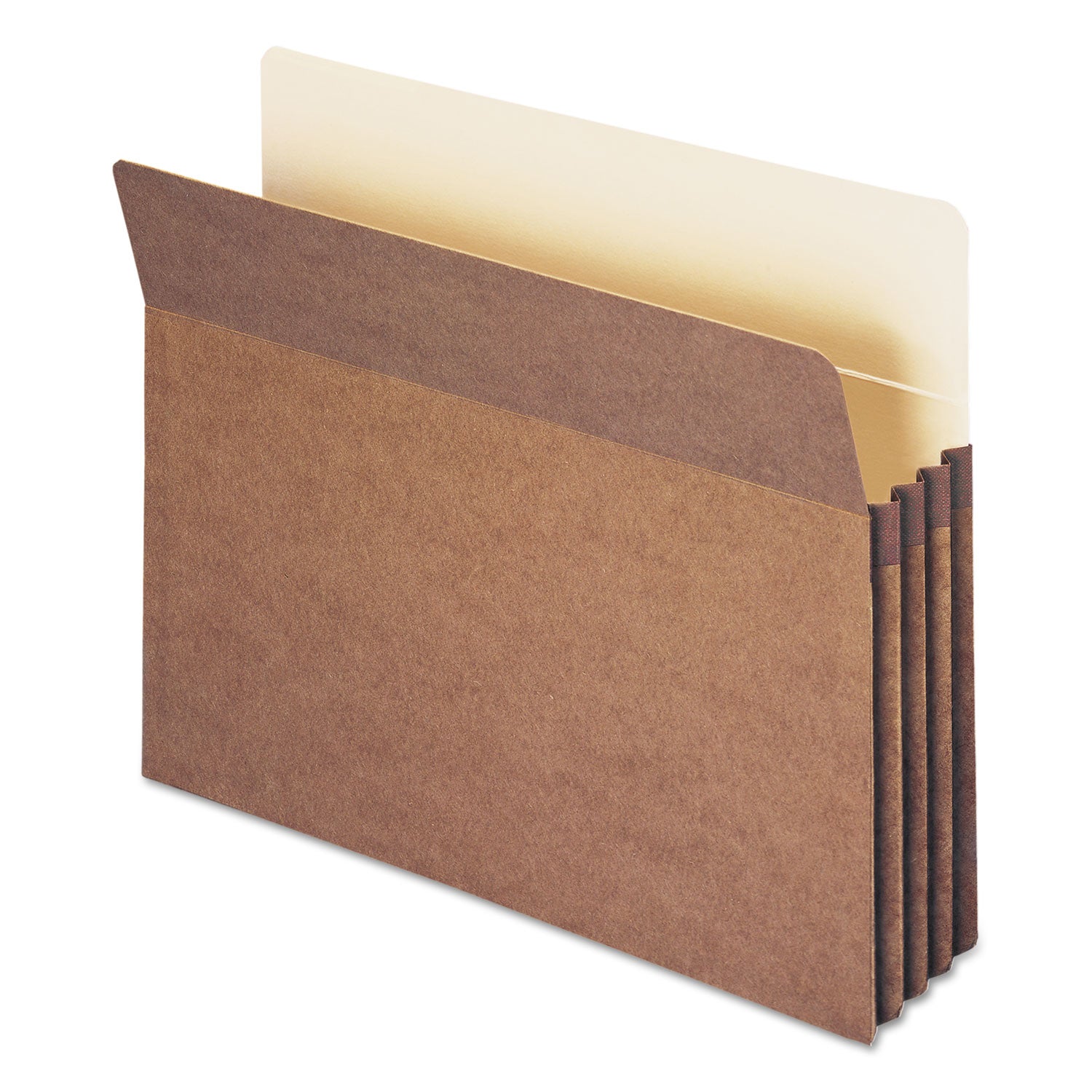 Recycled Top Tab File Pockets, 3.5" Expansion, Letter Size, Redrope, 25/Box - 
