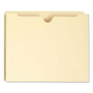 Manila File Jackets, 2-Ply Straight Tab, Letter Size, Manila, 50/Box