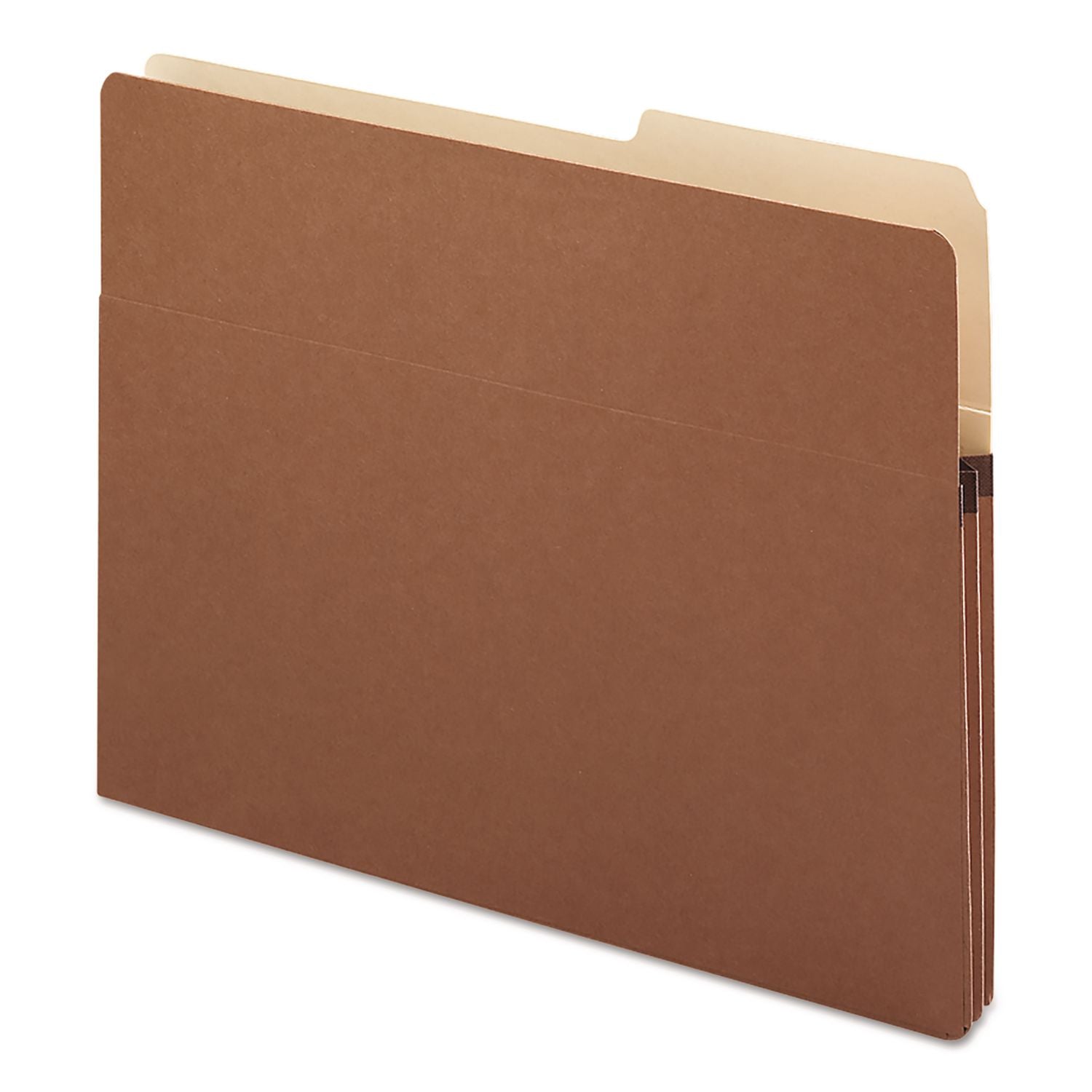 Redrope Drop Front File Pockets with 2/5-Cut Guide Height Tabs, 1.75" Expansion, Letter Size, Redrope, 25/Box