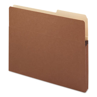 Redrope Drop Front File Pockets with 2/5-Cut Guide Height Tabs, 1.75" Expansion, Letter Size, Redrope, 25/Box