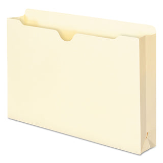 Manila File Jackets, 1-Ply Straight Tab, Legal Size, Manila, 50/Box - 