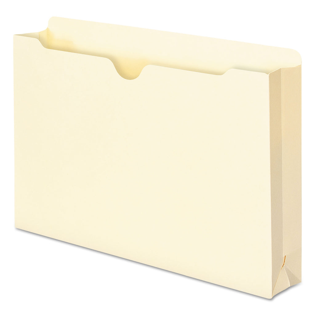 Manila File Jackets, 1-Ply Straight Tab, Legal Size, Manila, 50/Box