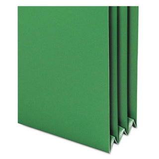 Poly Drop Front File Pockets, 3.5" Expansion, Letter Size, Assorted Colors, 4/Box - 