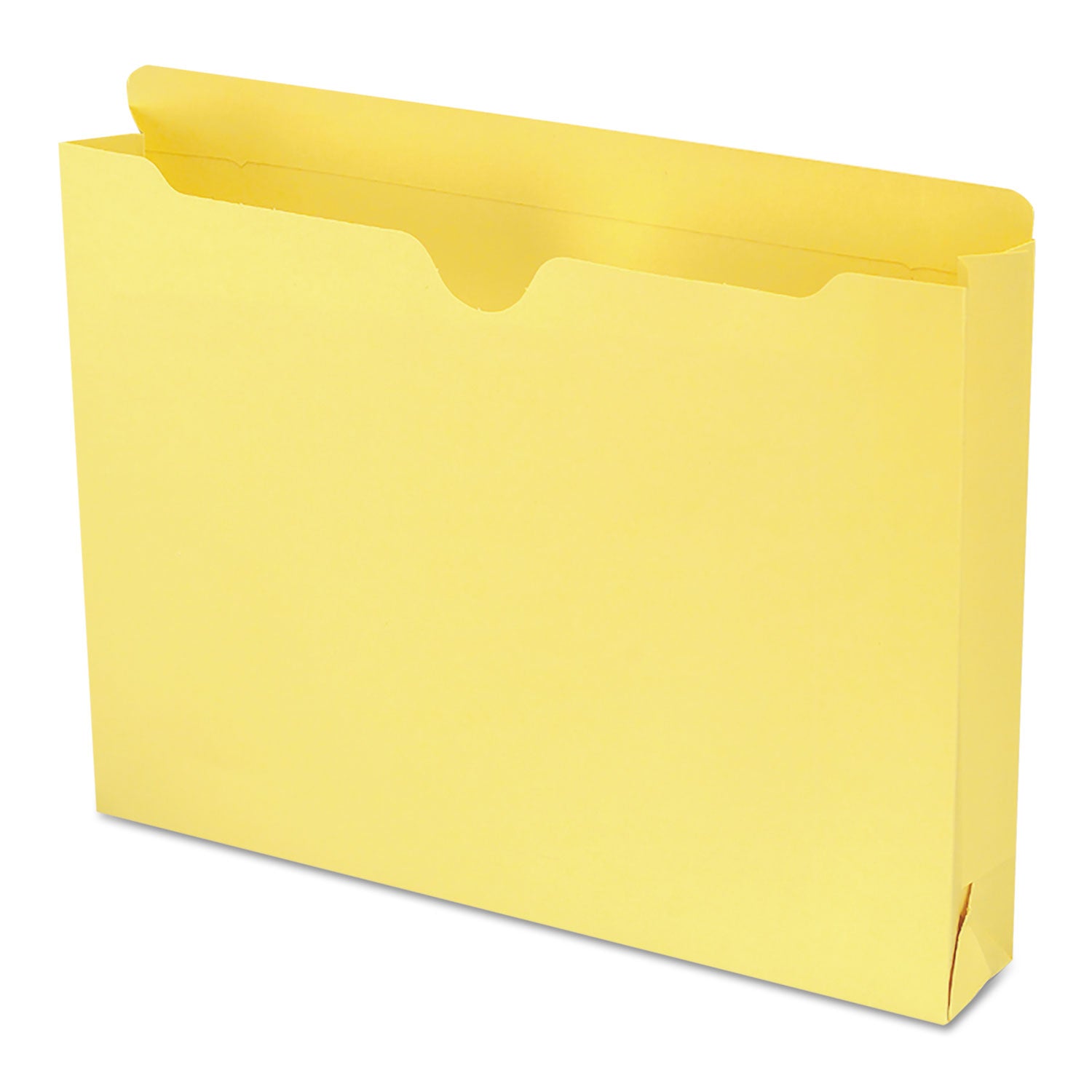 Colored File Jackets with Reinforced Double-Ply Tab, Straight Tab, Letter Size, Yellow, 50/Box - 