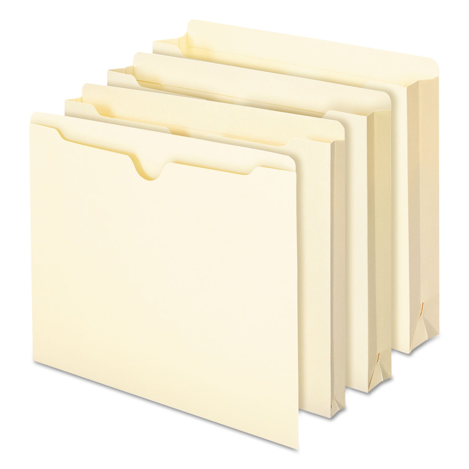 Manila File Jackets, 2-Ply Straight Tab, Letter Size, Manila, 100/Box - 