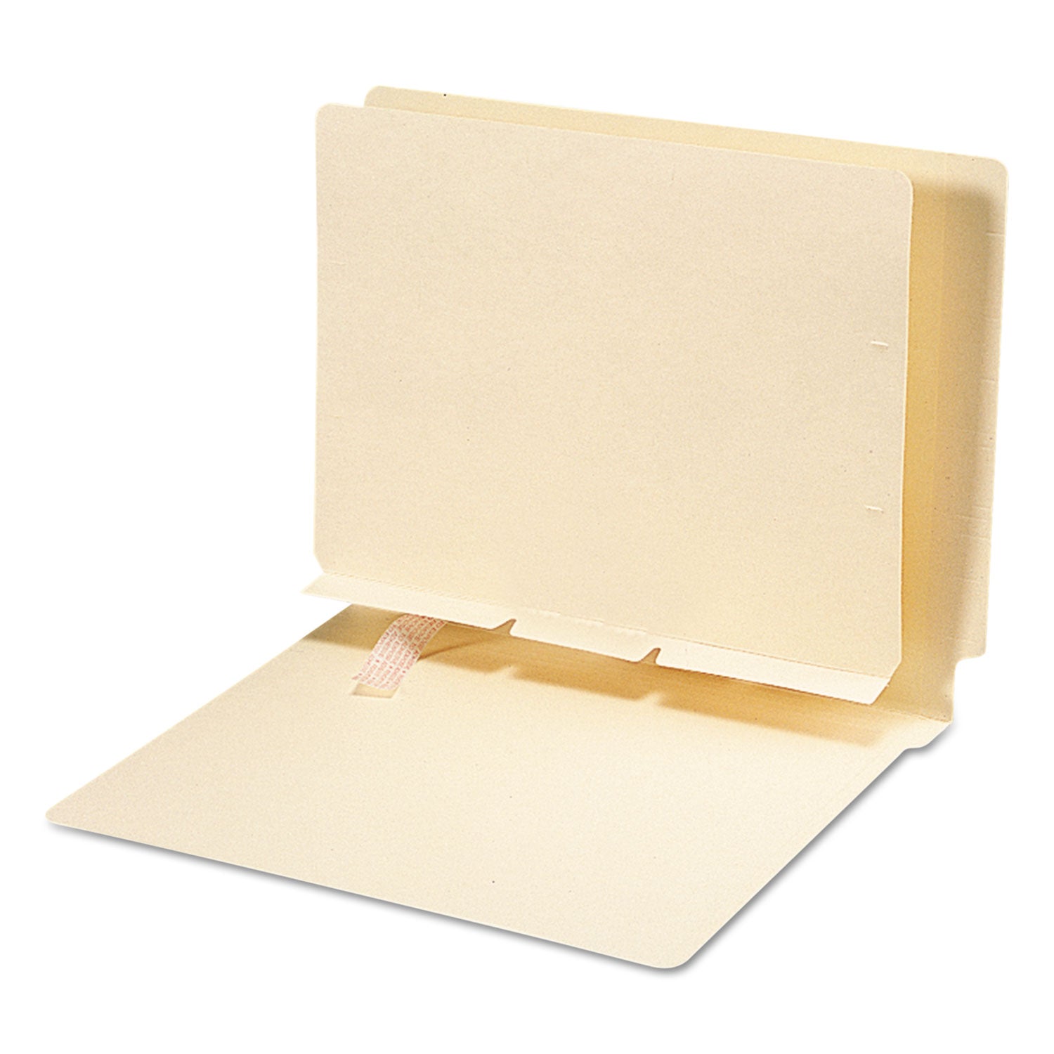 Self-Adhesive Folder Dividers for Top/End Tab Folders, Prepunched for Fasteners, 1 Fastener, Letter Size, Manila, 100/Box - 