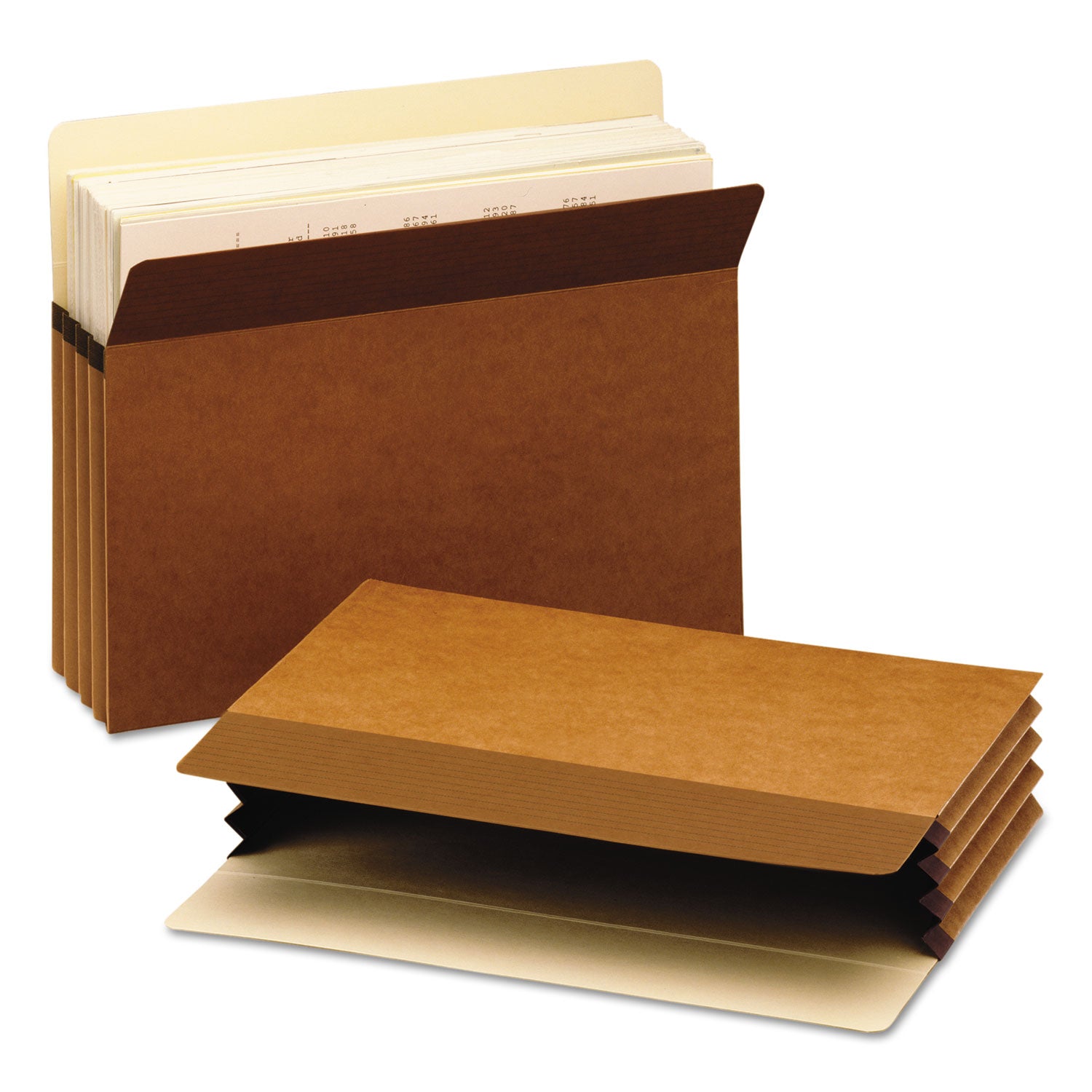 Easy Grip Pockets, 3.5" Expansion, Letter Size, Redrope, 25/Box