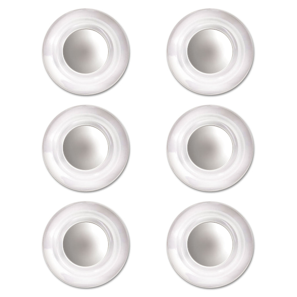 Glass Magnets, Large, Clear, 0.45" Diameter, 6/Pack - 1