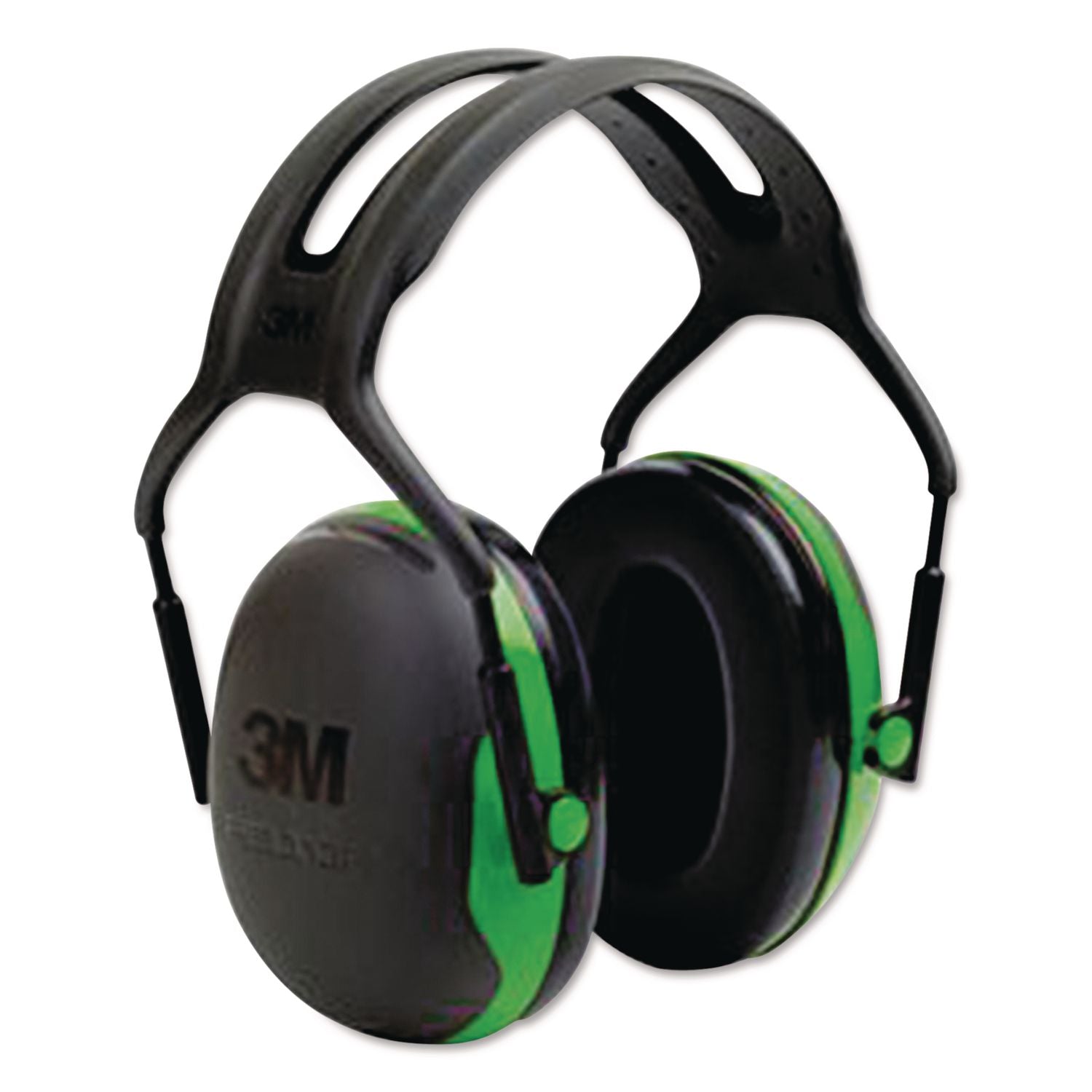 PELTOR X Series Earmuffs, Model X1A, 22 dB NRR, Black/Green