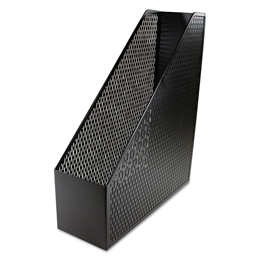 Urban Collection Punched Metal Magazine File, 3.5 x 10 x 11.5, Black