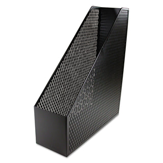Urban Collection Punched Metal Magazine File, 3.5 x 10 x 11.5, Black