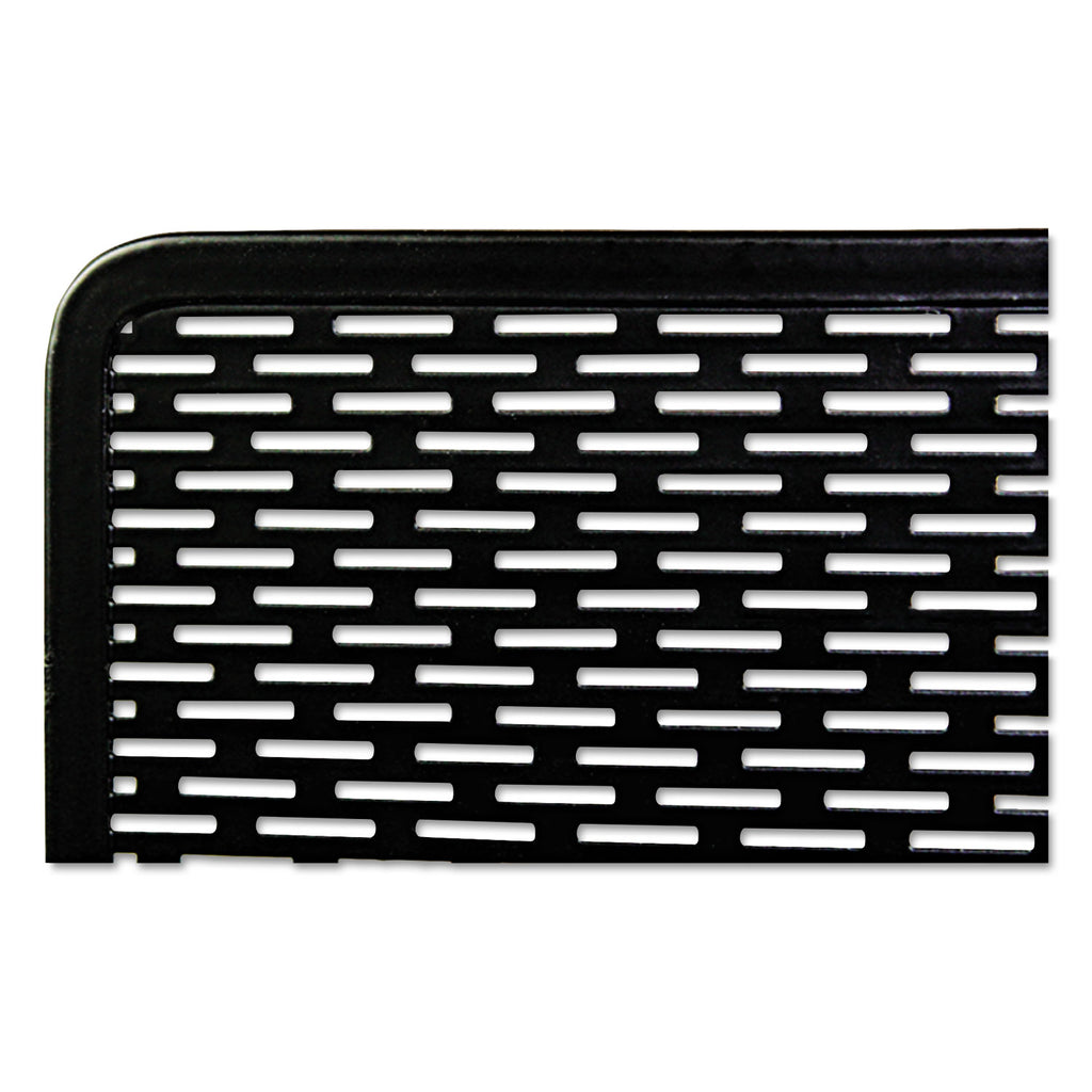 Urban Collection Punched Metal Letter Sorter, 3 Sections, DL to A6 Size Files, 6.5" x 3.25" x 5.5", Black - 