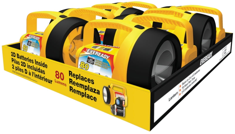 Eveready ReadyFlex LED Floating Lantern - LED - 80 lm Lumen - 2 x D - Battery - Yellow