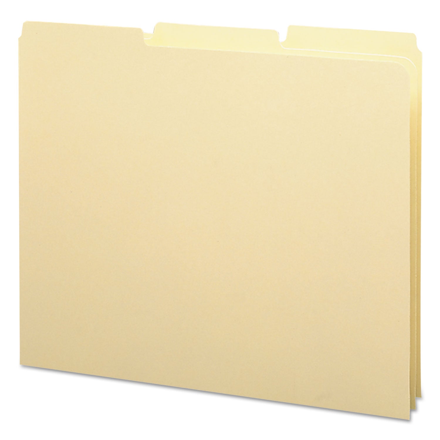 Recycled Blank Top Tab File Guides, 1/3-Cut Top Tab, Blank, 8.5 x 11, Manila, 100/Box - 