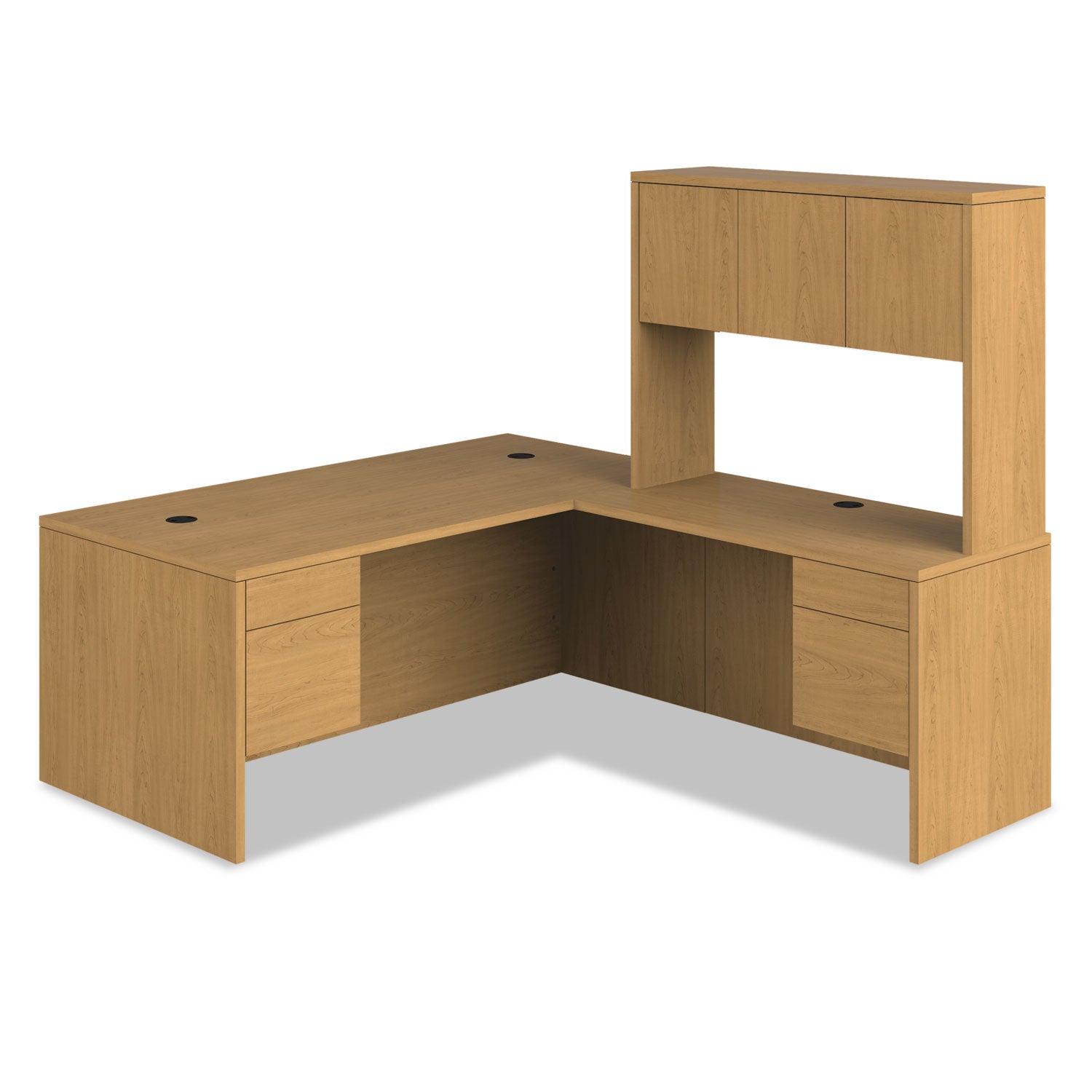 10500 Series "L" Workstation Single Pedestal Desk, 66" x 30" x 29.5", Harvest - 