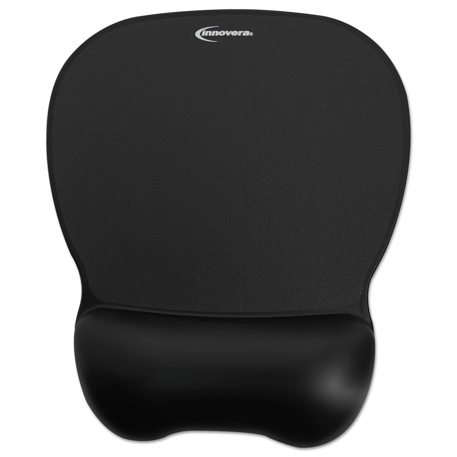 Gel Mouse Pad with Wrist Rest, 9.62 x 8.25, Black - 