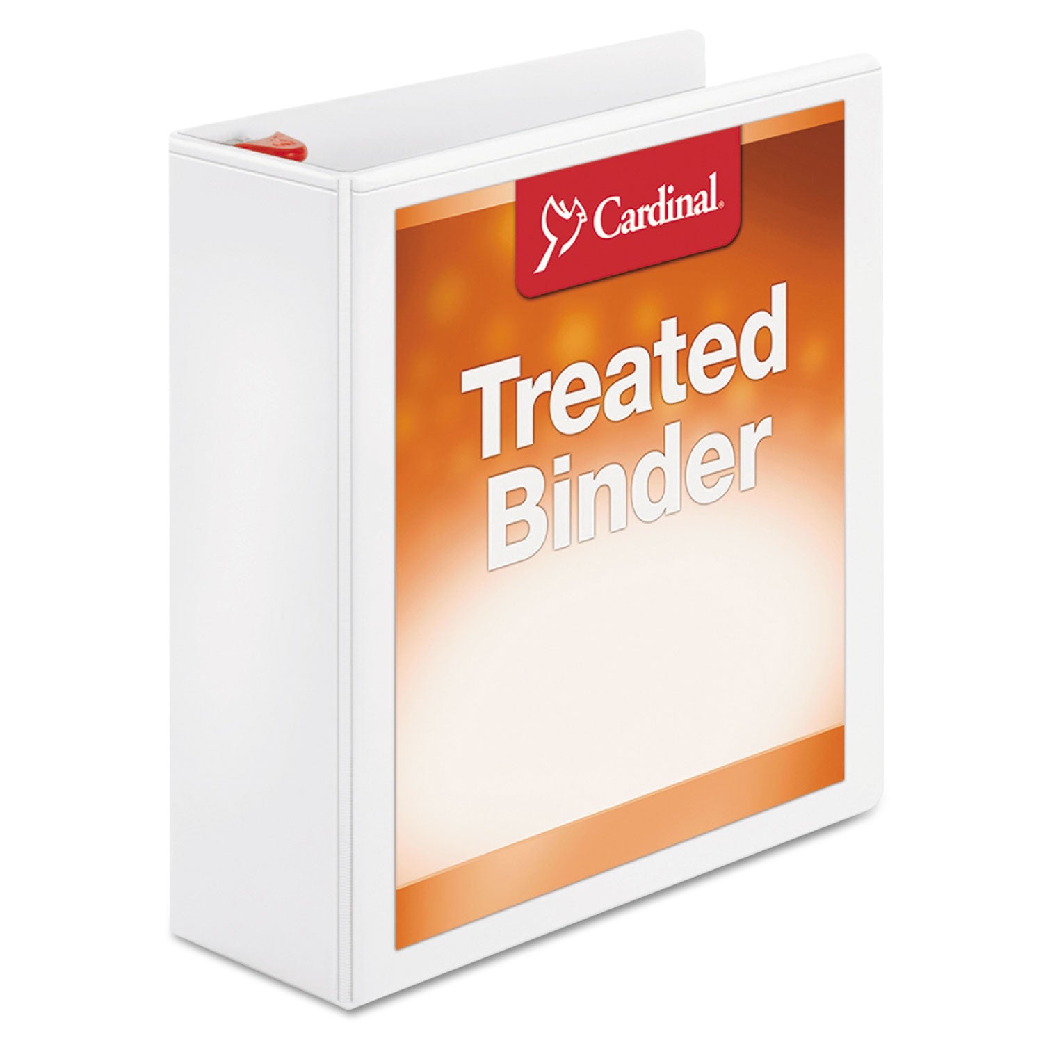 Treated ClearVue Locking Slant-D Ring Binder, 3 Rings, 3" Capacity, 11 x 8.5, White - 