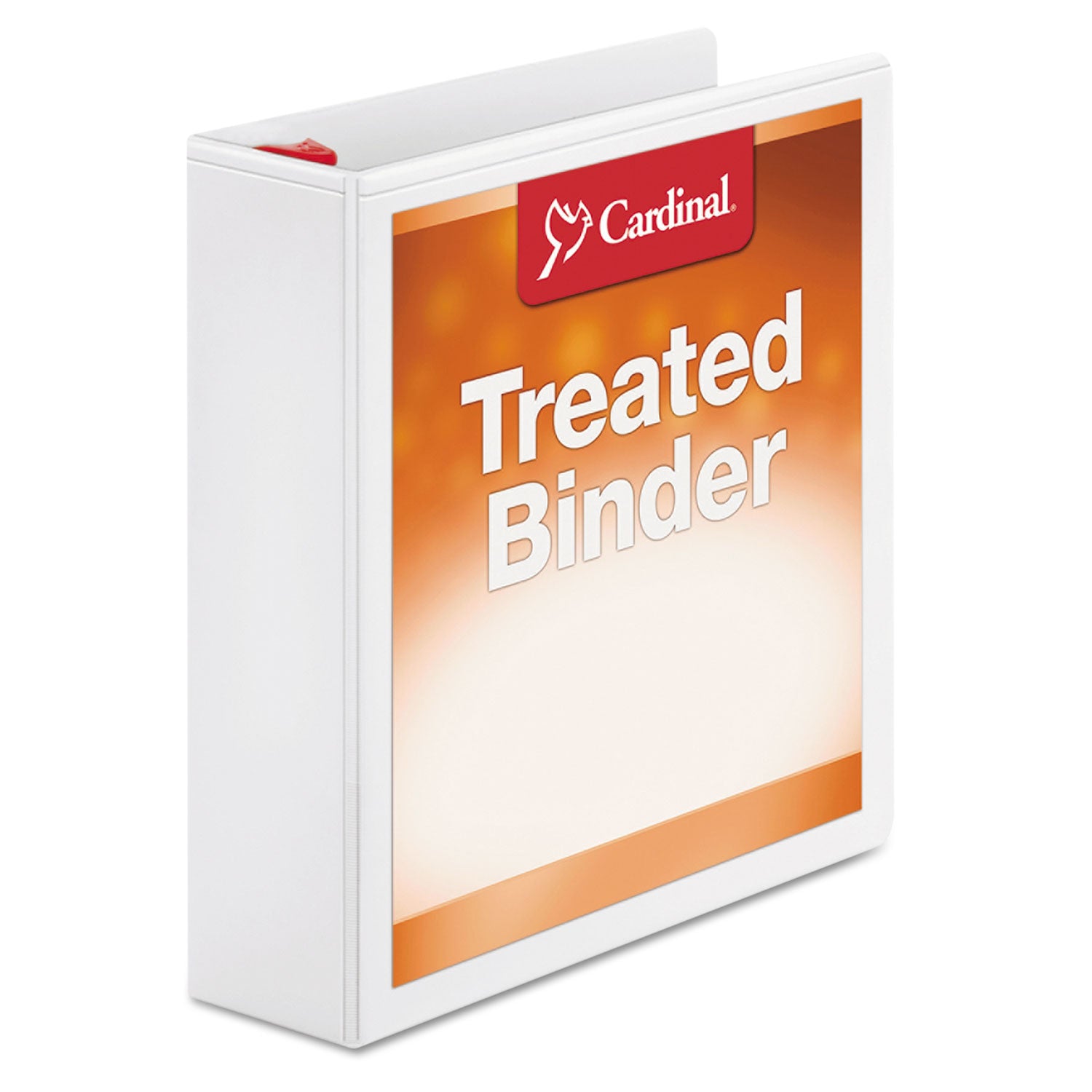 Treated ClearVue Locking Slant-D Ring Binder, 3 Rings, 2" Capacity, 11 x 8.5, White - 