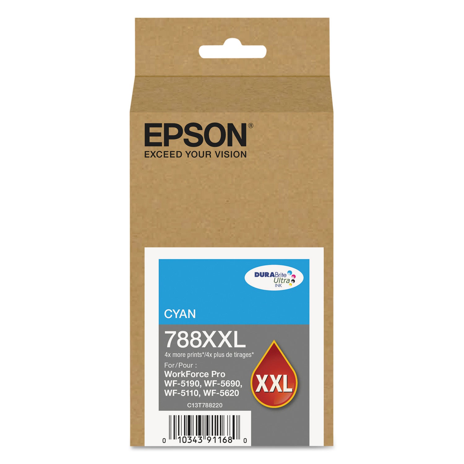 T788XXL220 (788XXL) DURABrite Ultra XL PRO High-Yield Ink, Cyan
