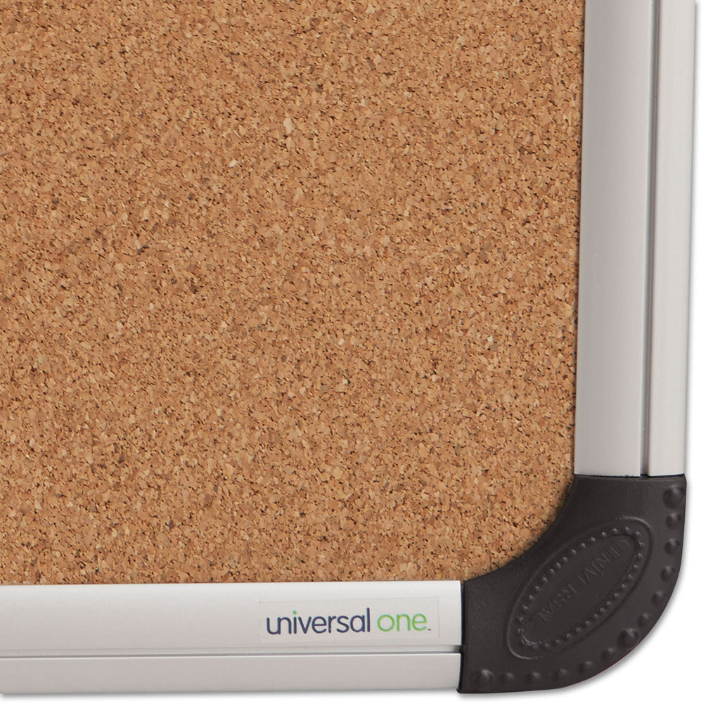 Cork Board with Aluminum Frame, 24 x 18, Tan Surface